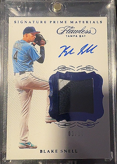 2020 Panini Flawless Signature Prime Materials Blake Snell — front
