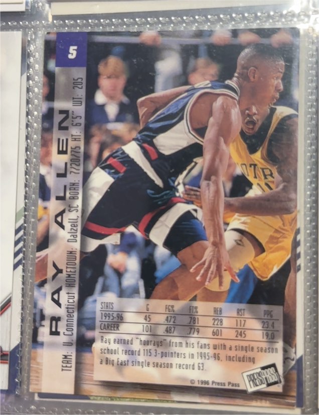 1996 Press Pass #5 Ray Allen — front