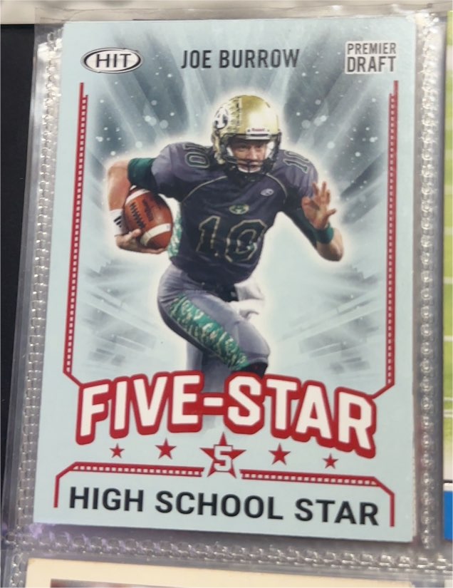 2020 Sage Hit Premier Draft Five-Star #90 Joe Burrow — front
