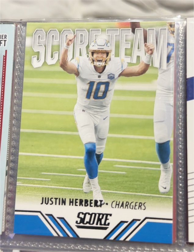 2021 Panini Score #ST19 Justin Herbert Score Team — front