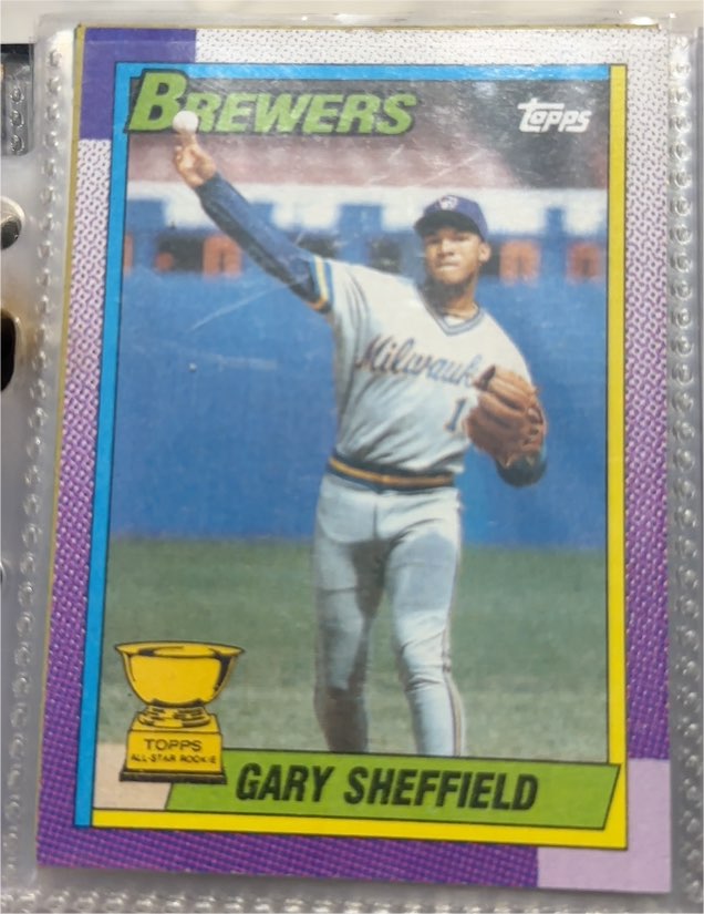 1990 Topps #718 Gary Sheffield Milwaukee Brewers — front