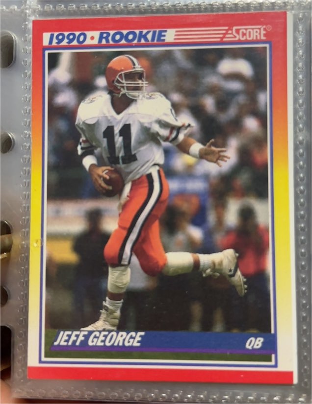 1990 Score #634 Jeff George — front