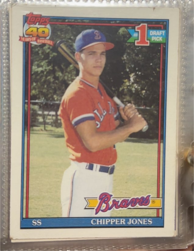 1991 Topps #333 Chipper Jones — front