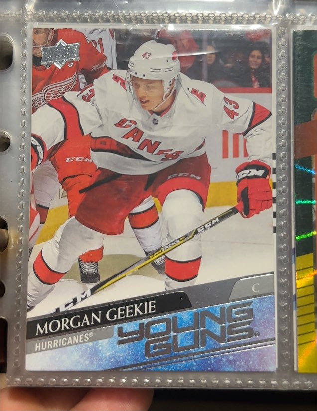 2020-21 Upper Deck #210 Morgan Geekie Young Guns Rookie Card — front