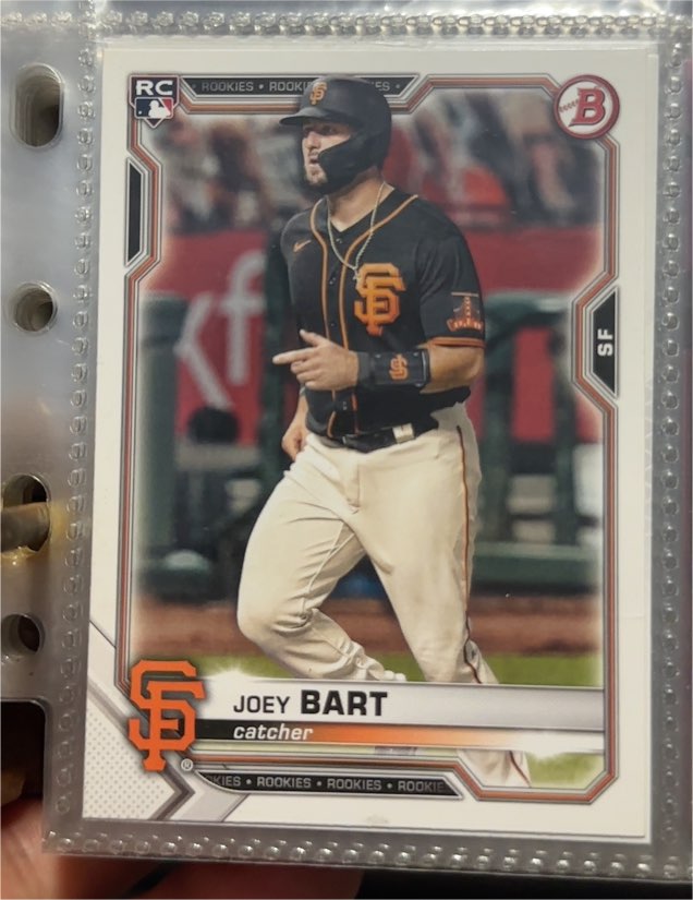 2021 Bowman #51 Joey Bart RC Rookie Card — front