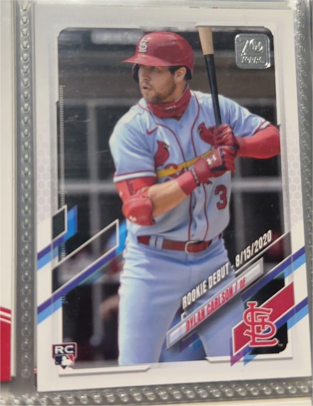 2021 Topps Update #US197 Dylan Carlson Rookie Debut — front