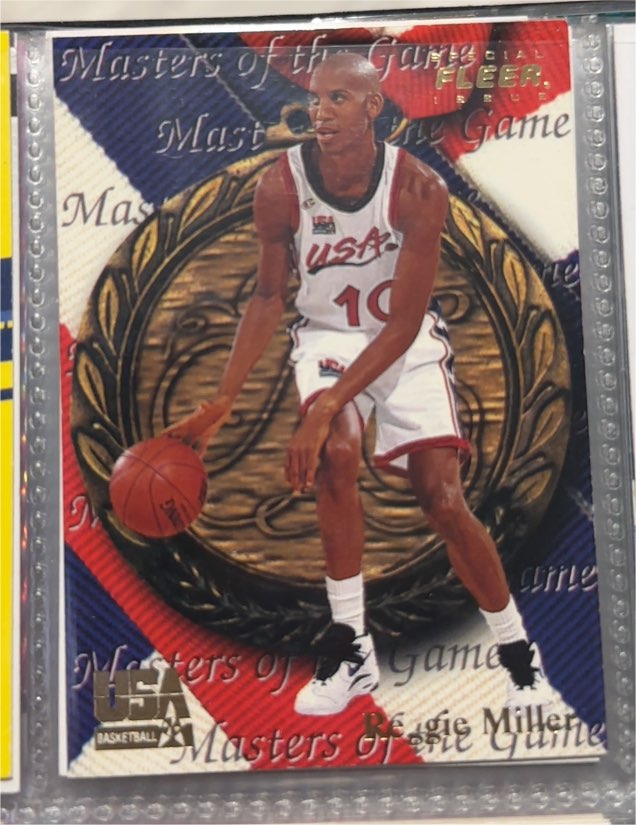1996 Fleer USA #34 Reggie Miller — front