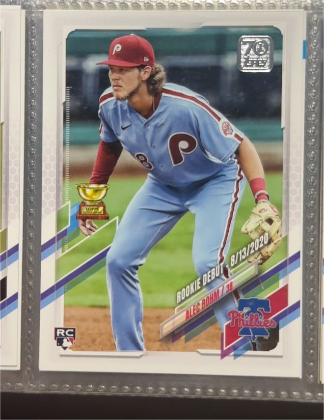 2021 Topps Update #US250 Alec Bohm Rookie Debut — front