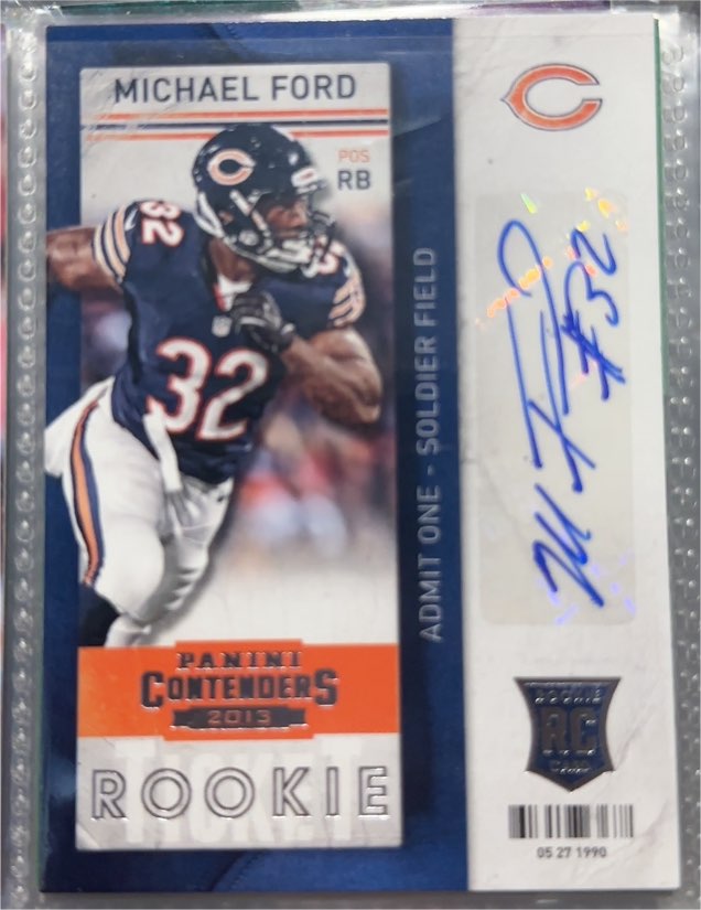 2013 Panini Contenders #198 Michael Ford Rookie Ticket Autograph — front