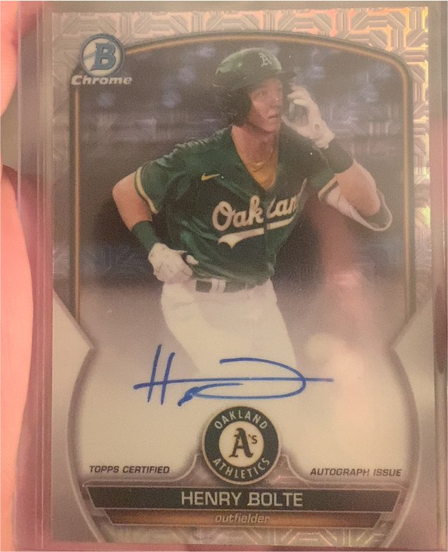 2023 Bowman Chrome #BCMA-HB Henry Bolte — front