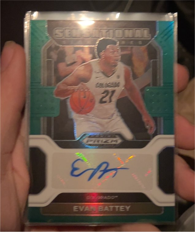 2022-23 Panini Prizm Draft Picks Sensational Signatures Auto #SS-EBA Evan Battey — front