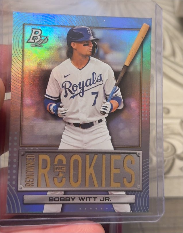 2022 Bowman Platinum #RR-13 Bobby Witt Jr. Renowned Rookies — front