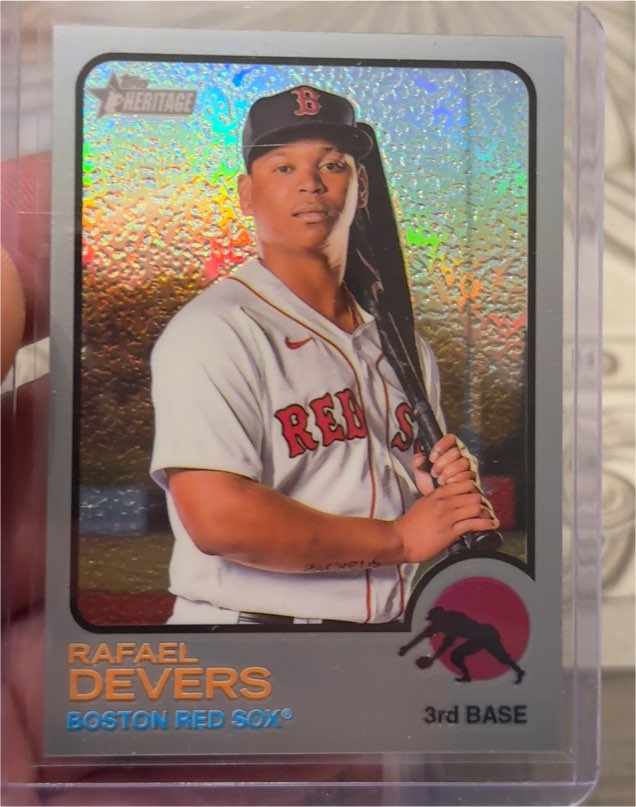 2022 Topps Heritage #34 Rafael Devers — front