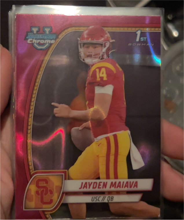 2024 Bowman Chrome University #195 Jayden Maiava — front