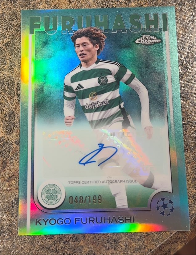 2024-25 Topps Chrome UEFA Club Comp #048/199 Kyogo Furuhashi — front