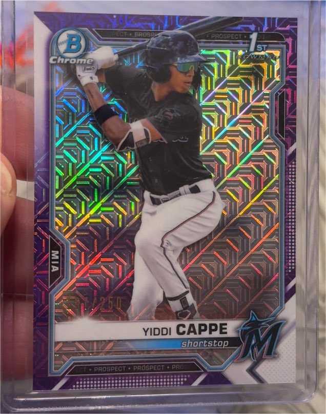 2021 Bowman Chrome Prospects #BCP-199 Yiddi Cappe — front