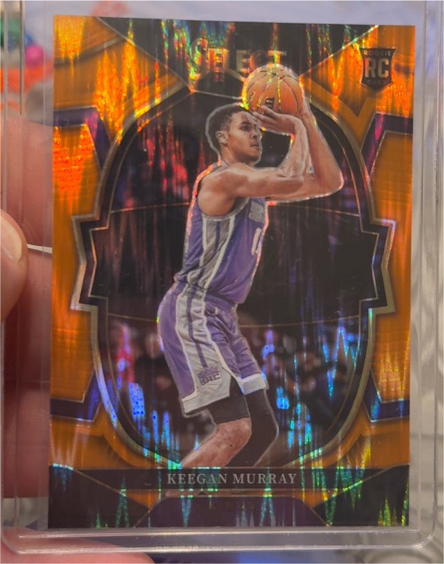 2022-23 Panini Select Concourse Orange Flash Prizm #81 Keegan Murray — front