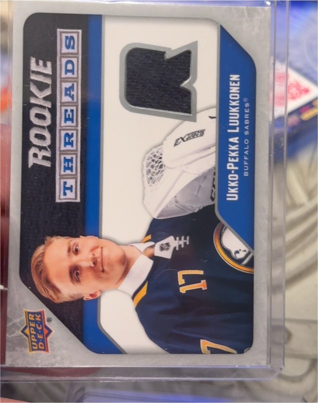 2021-22 Upper Deck Rookie Threads Retro #RT-UP Ukko-Pekka Luukkonen — front