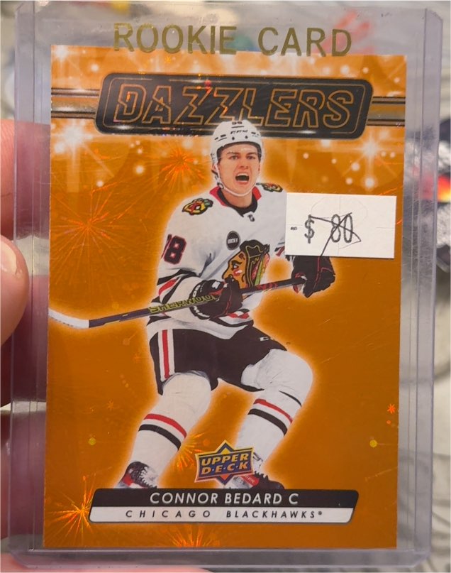 2023-24 Upper Deck Series 2 Dazzlers Orange #DZ-79 Connor Bedard — front