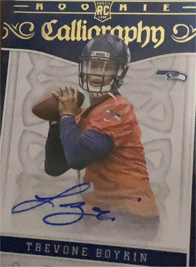 2013 Donruss Calligraphy Rookie #RC Thevone Boykin — front