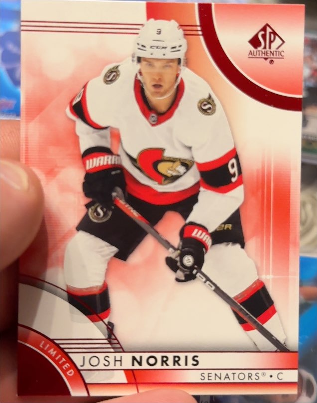 2023-24 SP Authentic Limited Red #58 Josh Norris — front