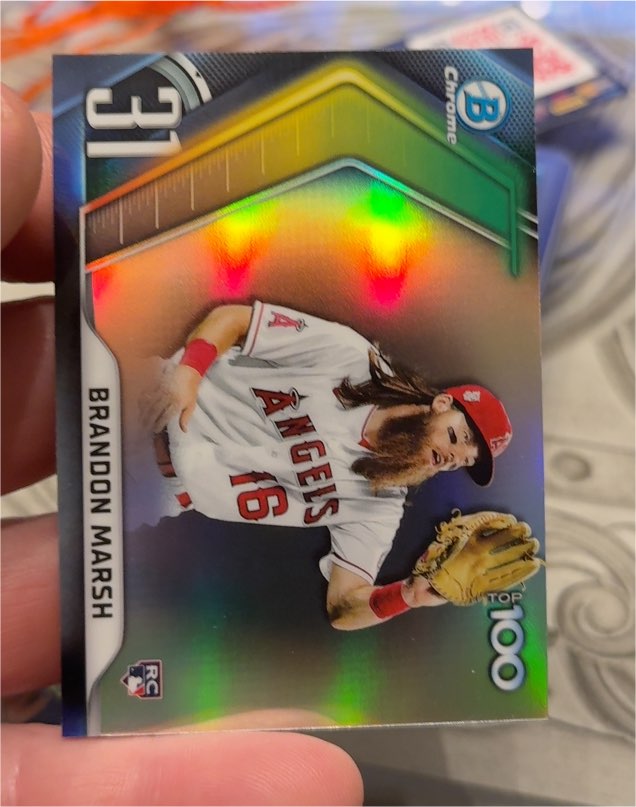 2022 Bowman Chrome #BTP-31 Brandon Marsh — front