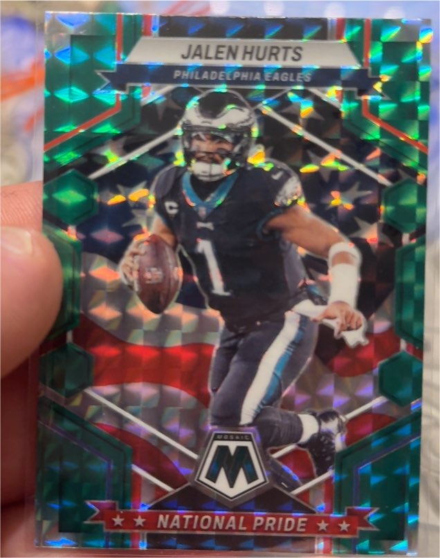 2023 Panini Mosaic #252 Jalen Hurts National Pride — front