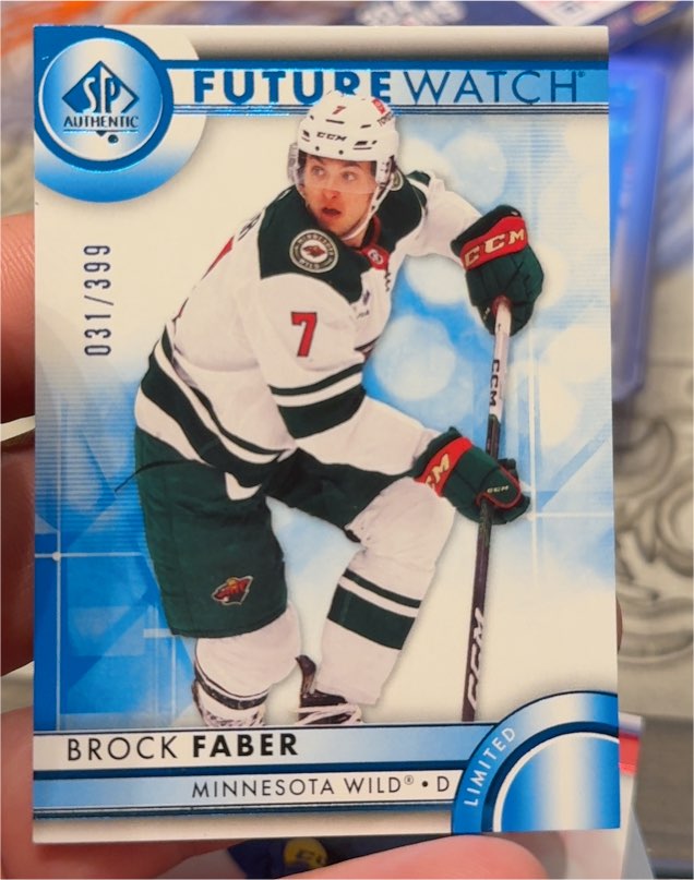 2023-24 Upper Deck SP Authentic Future Watch Limited Blue #109 Brock Faber — front