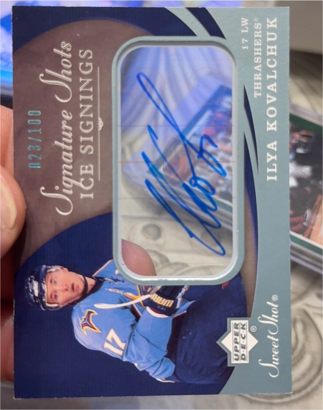 2007-08 Upper Deck Sweet Shot Signature Shots Ice Signings #23 Ilya Kovalchuk — front