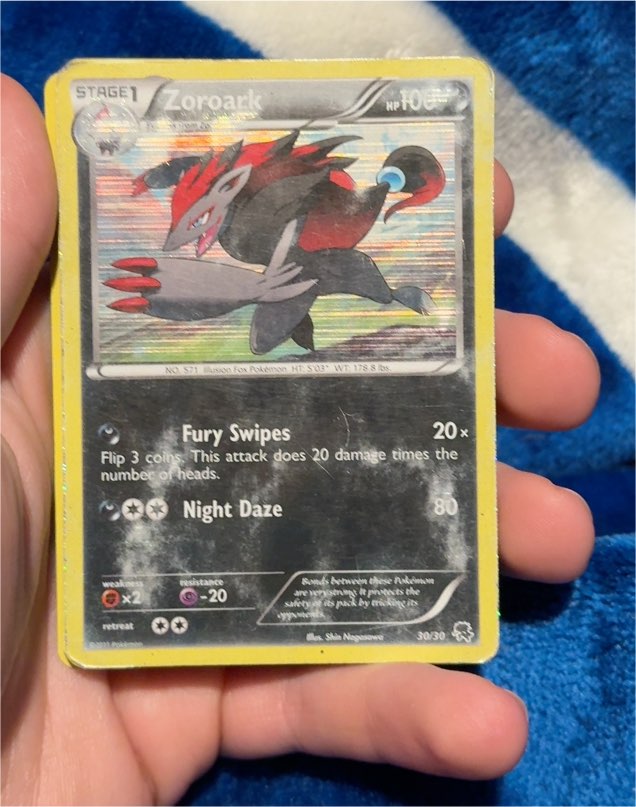 2011 Pokémon Black & White Trainer Kit #30 Zoroark — front