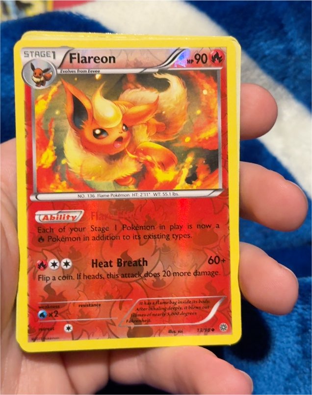 2015 Pokémon XY Ancient Origins #13 Flareon — front