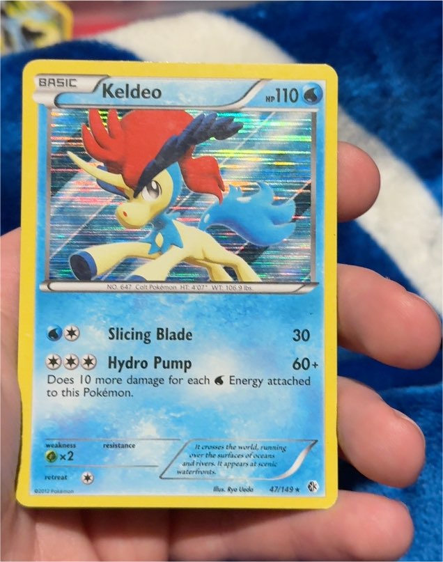 2012 Pokémon Black & White Boundaries Crossed #47 Keldeo — front
