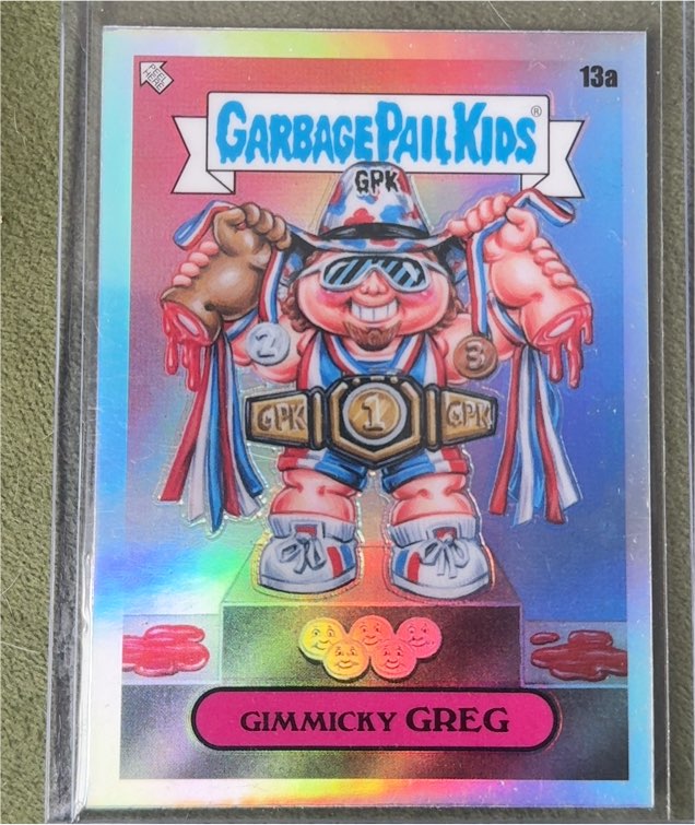 2024 Topps Garbage Pail Kids Chrome Series 7 #13a Gimmicky Greg — front
