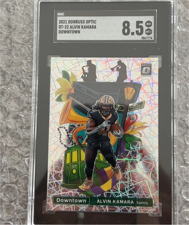 2021 Panini Donruss Optic #DT-22 Alvin Kamara Downtown — front