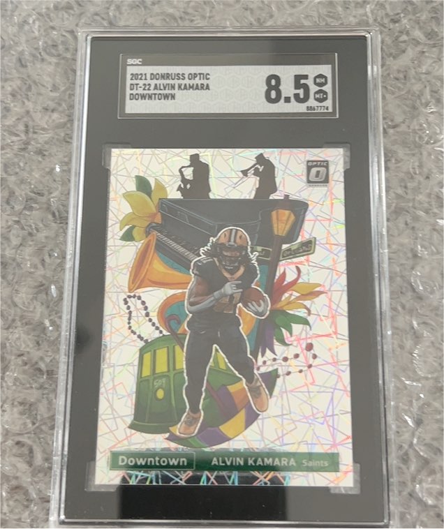2021 Donruss Optic #DT-22 Alvin Kamara — front