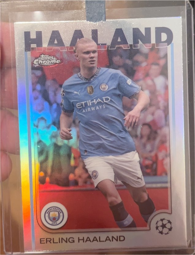 2024-25 Topps Chrome UEFA Club Competitions #9 Erling Haaland — front