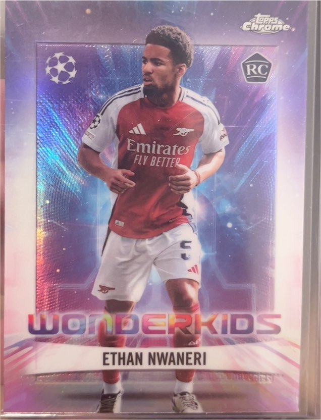 2024-25 Topps Chrome UEFA Club Competitions #WK-8 Ethan Nwaneri Wonderkids — front