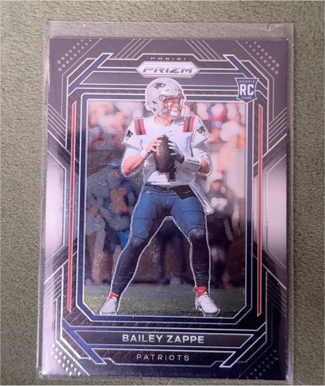 2022 Panini Chronicles Prizm Black #PB-24 Bailey Zappe Rookie Card — front