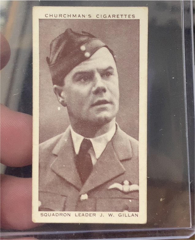1939 Churchman Kings of Speed #3 Squadron Leader J. W. Gillan — front
