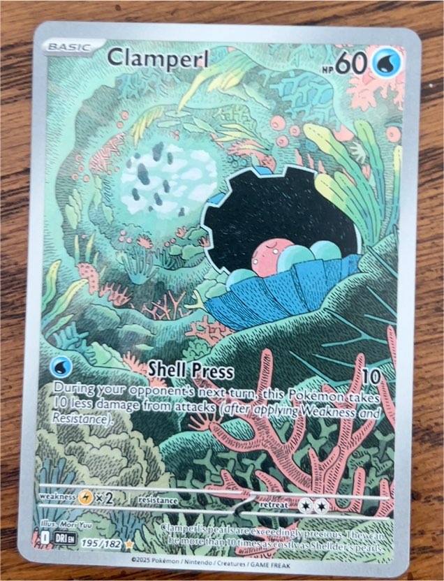 2025 Pokémon Sv10: Destined Rivals #195 Clamperl — front