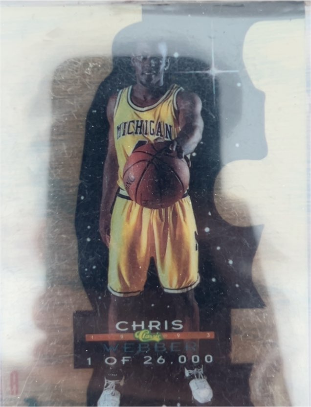 1993 Classic #1 of 26000 Chris Webber — front