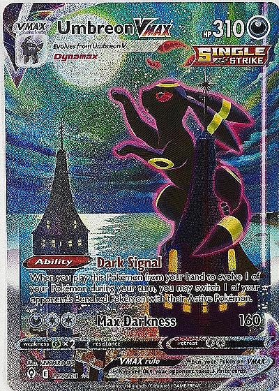 2021 Pokémon Sword & Shield Evolving Skies #215 Umbreon VMAX — front