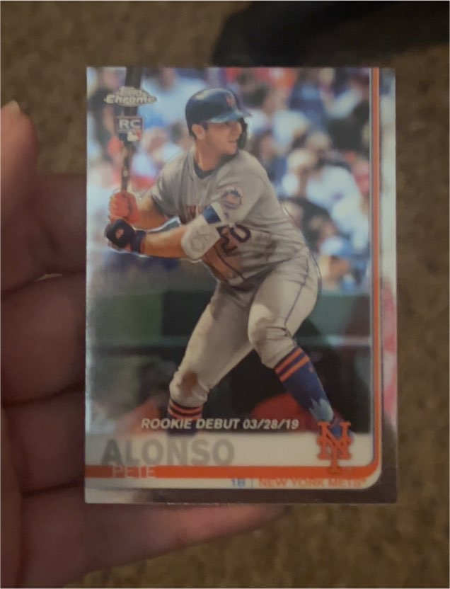 2019 Topps Chrome Update #52 Pete Alonso Rookie Debut RC — front