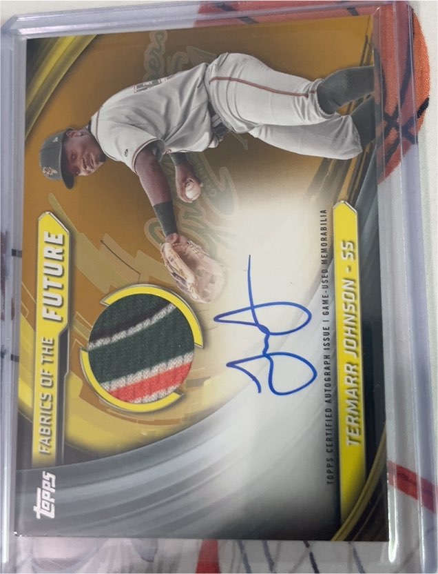 2024 Topps Pro Debut Fabrics of the Future #FOTF-TJ Termarr Johnson — front