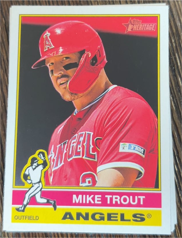 2025 Topps Heritage #119 Mike Trout — front