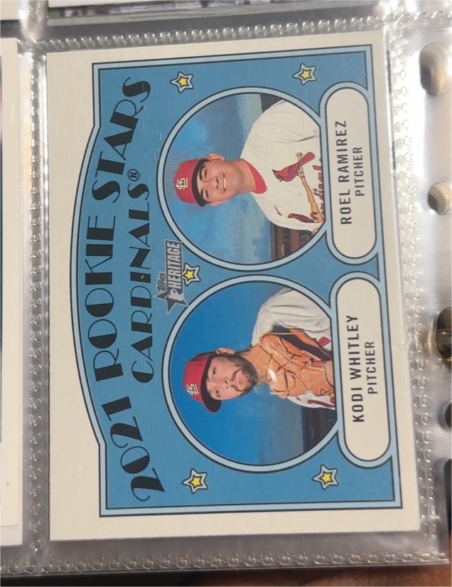 2021 Topps Heritage #303 Kodi Whitley / Roel Ramirez — front
