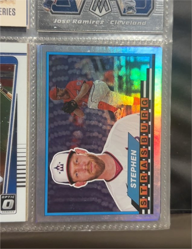 2021 Topps Archives 1989 Big Foil Insert #89BF-18 Stephen Strasburg — front