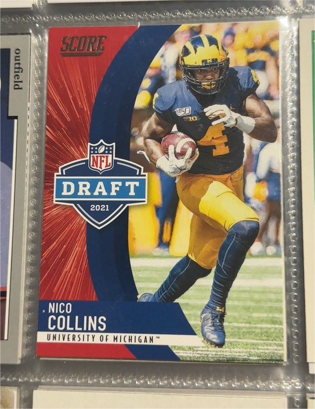 2021 Score NFL Draft #D16 Nico Collins — front