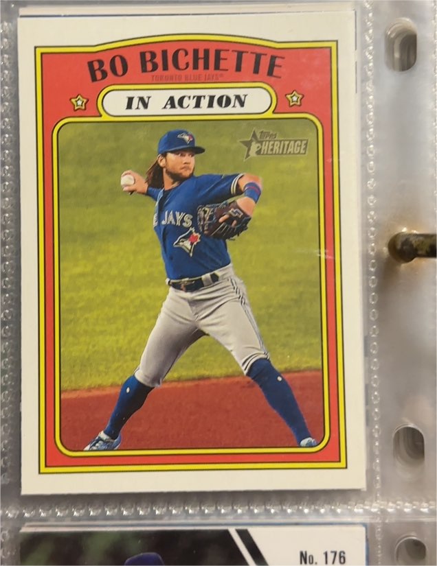 2021 Topps Heritage In Action #294 Bo Bichette — front