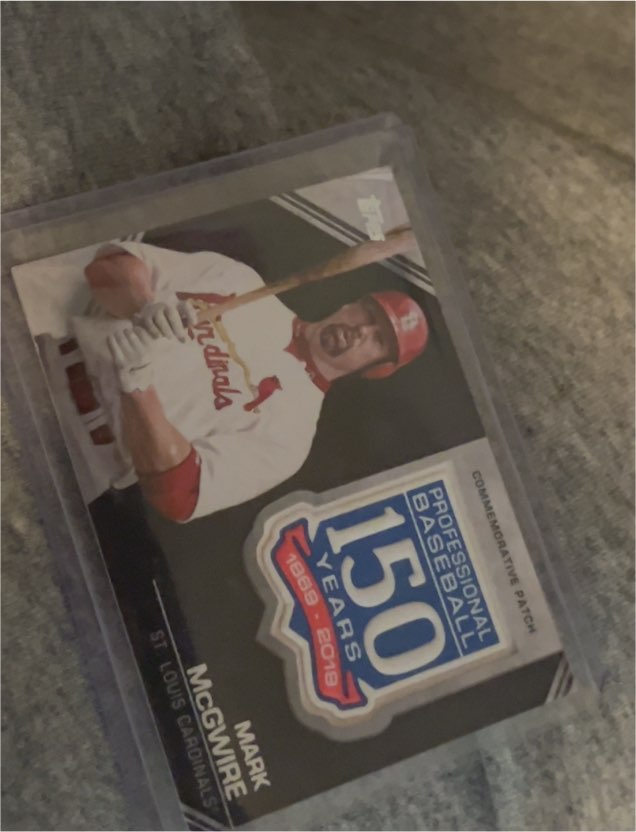 2019 Topps 150th Anniversary Commemorative Patch #AMP-MM Mark McGwire — front
